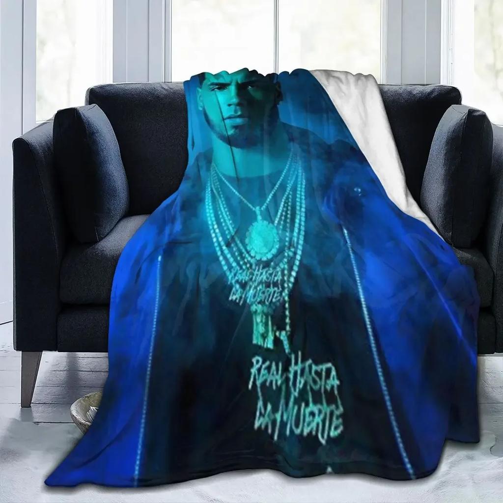 Плед Anuel AA Певец Путешествия Фланель Постельное белье Пледы Супер Мягкий Диван Кресло Дизайн Покрывало Подарок