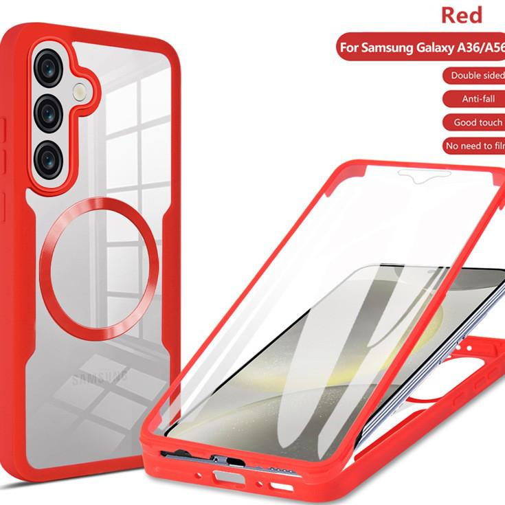 Прозрачный чехол с магнитной адсорбцией для Samsung S26/S25FE/S22/S24/S23 Ultra/A17/A16A - Полное покрытие