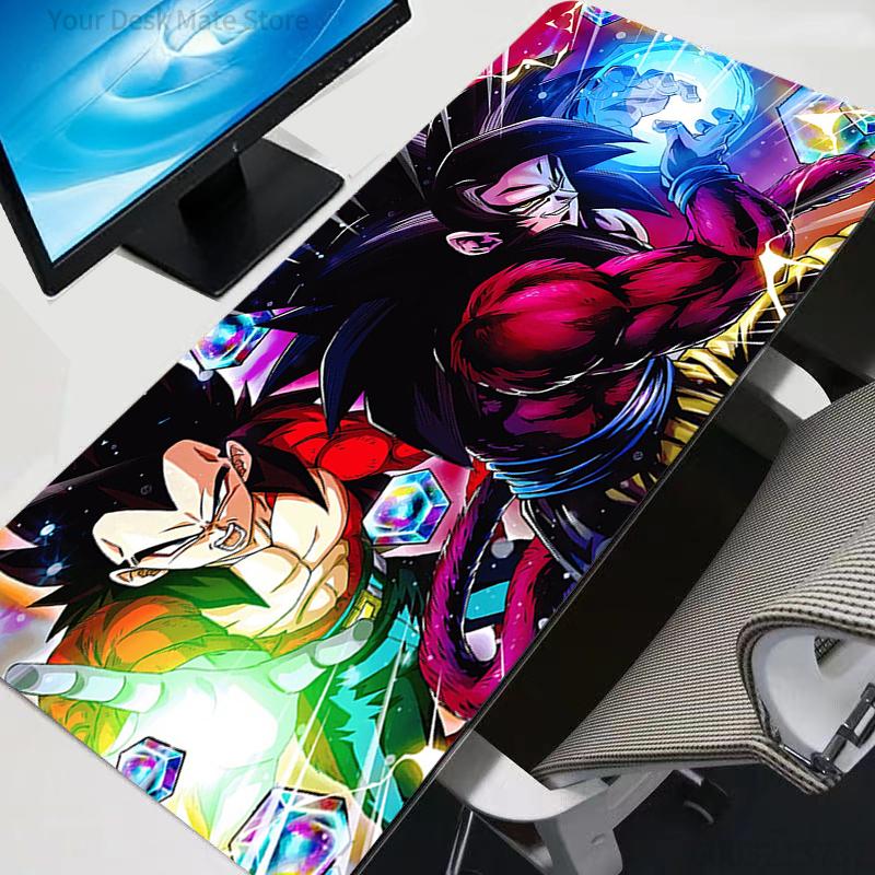Large Mouse pad pc speed For e-sports players rug Laptop Computer Keyboard desk Mat Dragon Balls Vegeta And Goku Anime mousepad