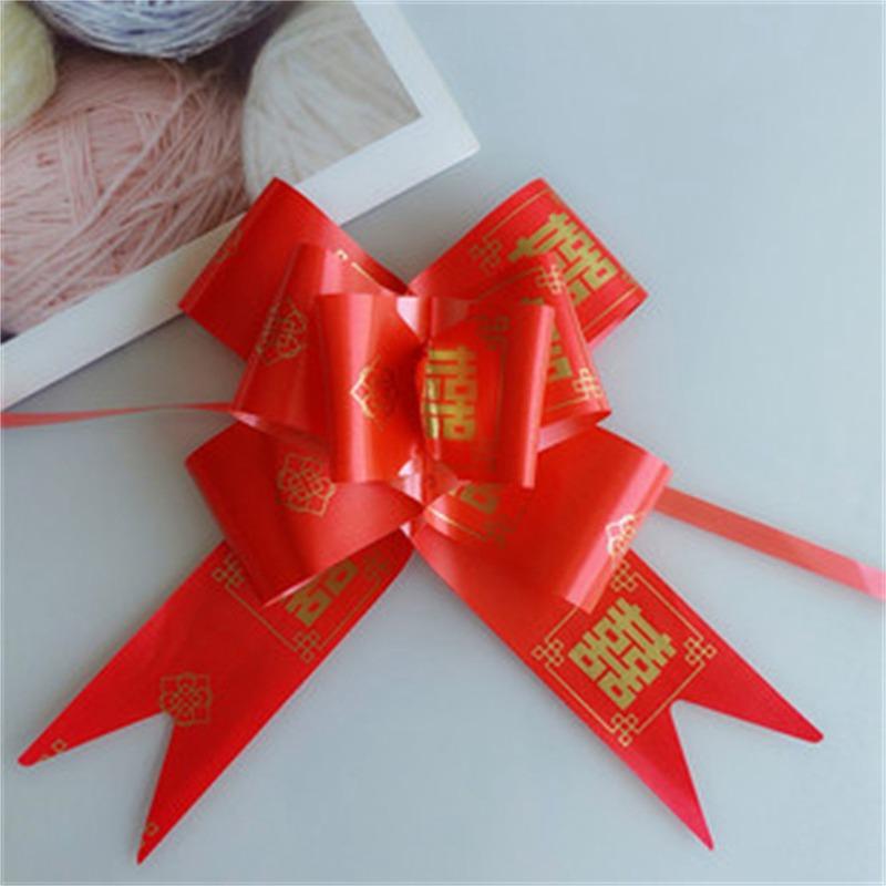 Bowknot Fruit Basket Bow Flower Wedding Ribbon Wedding Ribbon Handle Decorative Handmade Car Door
