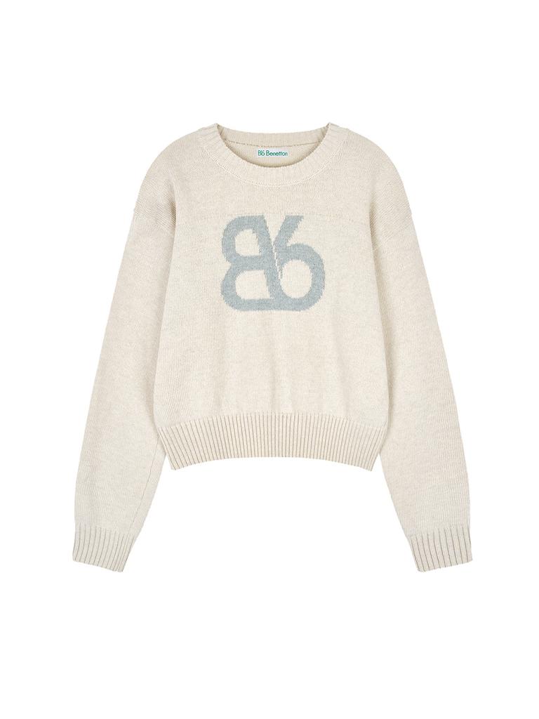 Свитер крупной вязки BENETTON Big Bibi (Кремовый цвет)