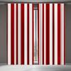 2 шт. Яркие красно-белые полосатые напечатанные шторы, предназначены для фильтрации света, качественный материал, идеально подходят для дома в морском стиле Wi
