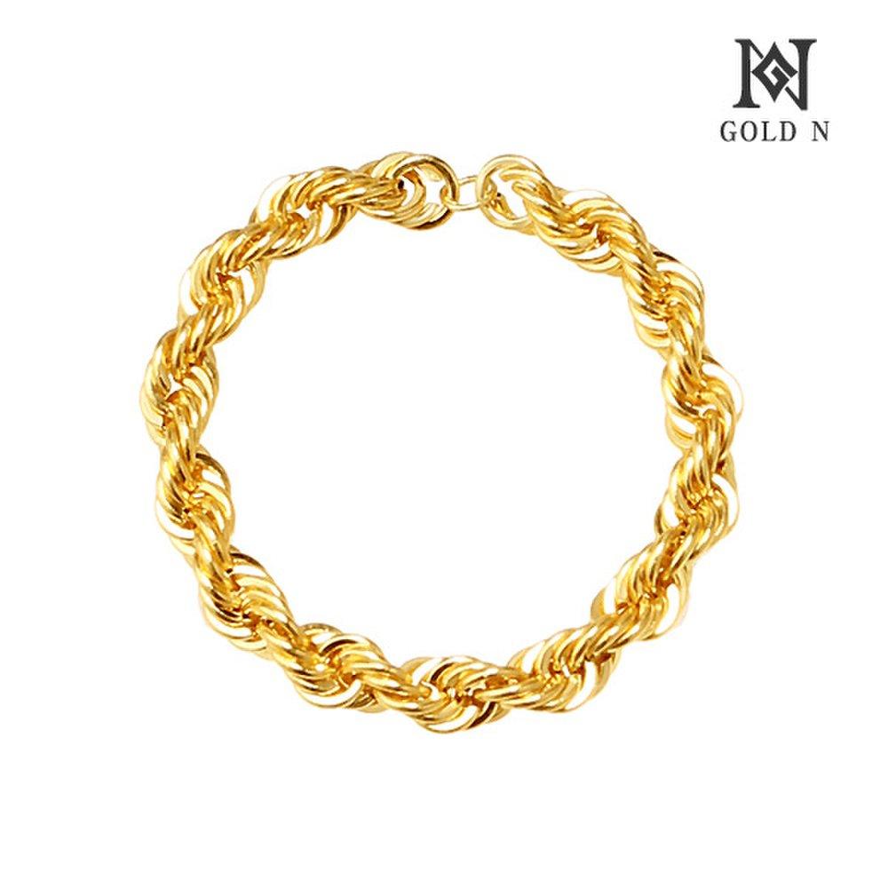 Кольцо Goldgoldn 18К с витым узором, цвет виски