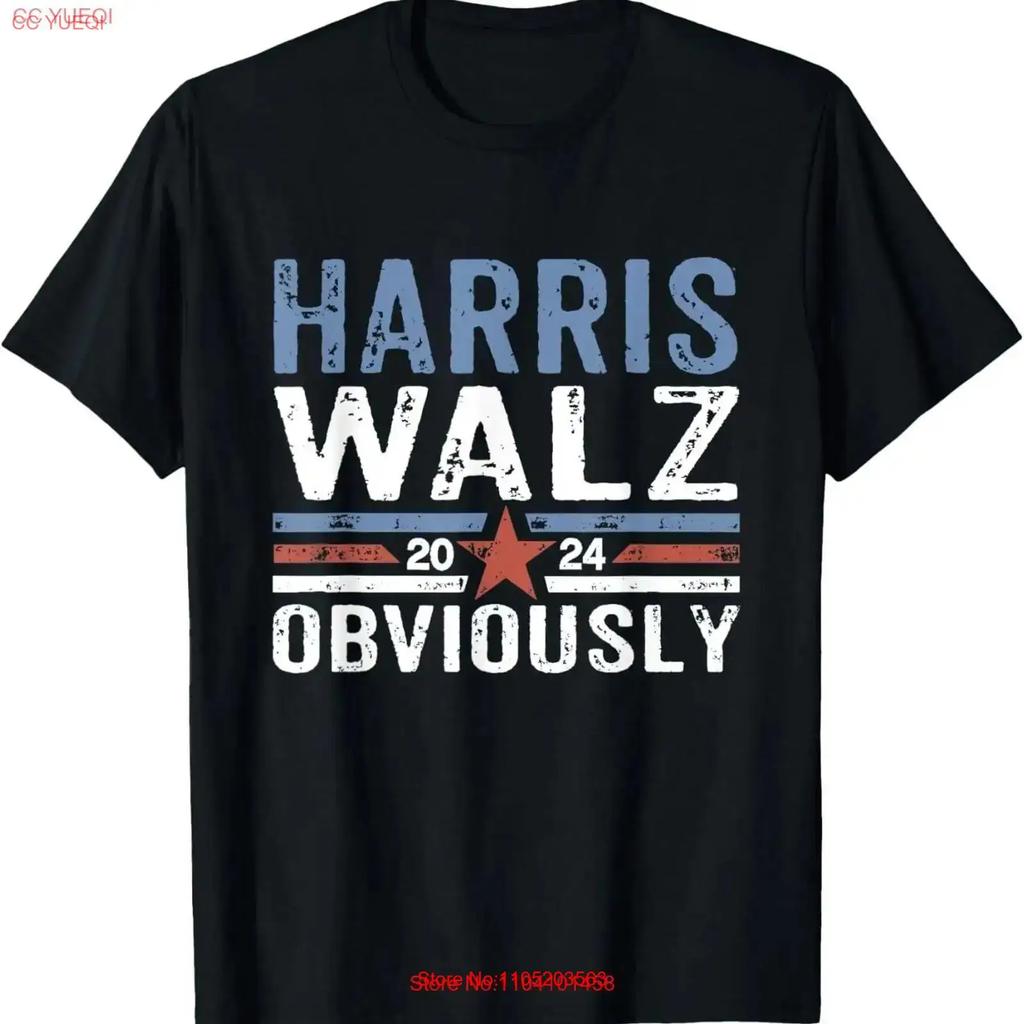 Harris Walz Obviously 2024 Tim Waltz T Shirt Vintage Unisex Top For Everyday Wear Casual Stretched Versatile Soft