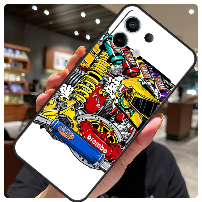 Автомобильные Запчасти Чехол для Двигателя Автомобиля Для Xiaomi Redmi Note 13 12 9 10 11 14 15 Pro Plus Чехол Для Redmi 14C 10C 12C 13C 15 C