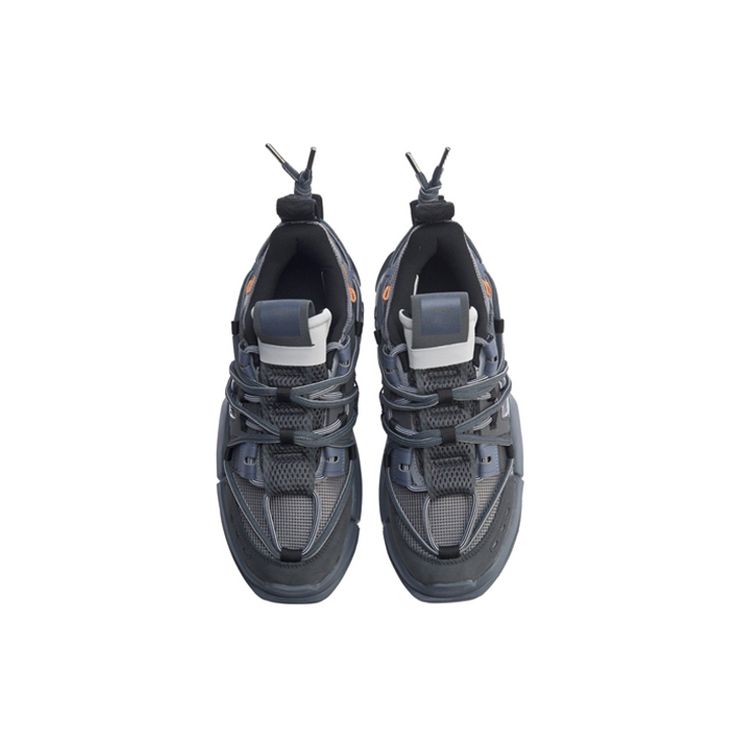 Li Ning Pangu Trek 2019 New York Fashion Week износостойкие дышащие низкие спортивные повседневные туфли мужские кроссовки снежно-серые AGLP075-6