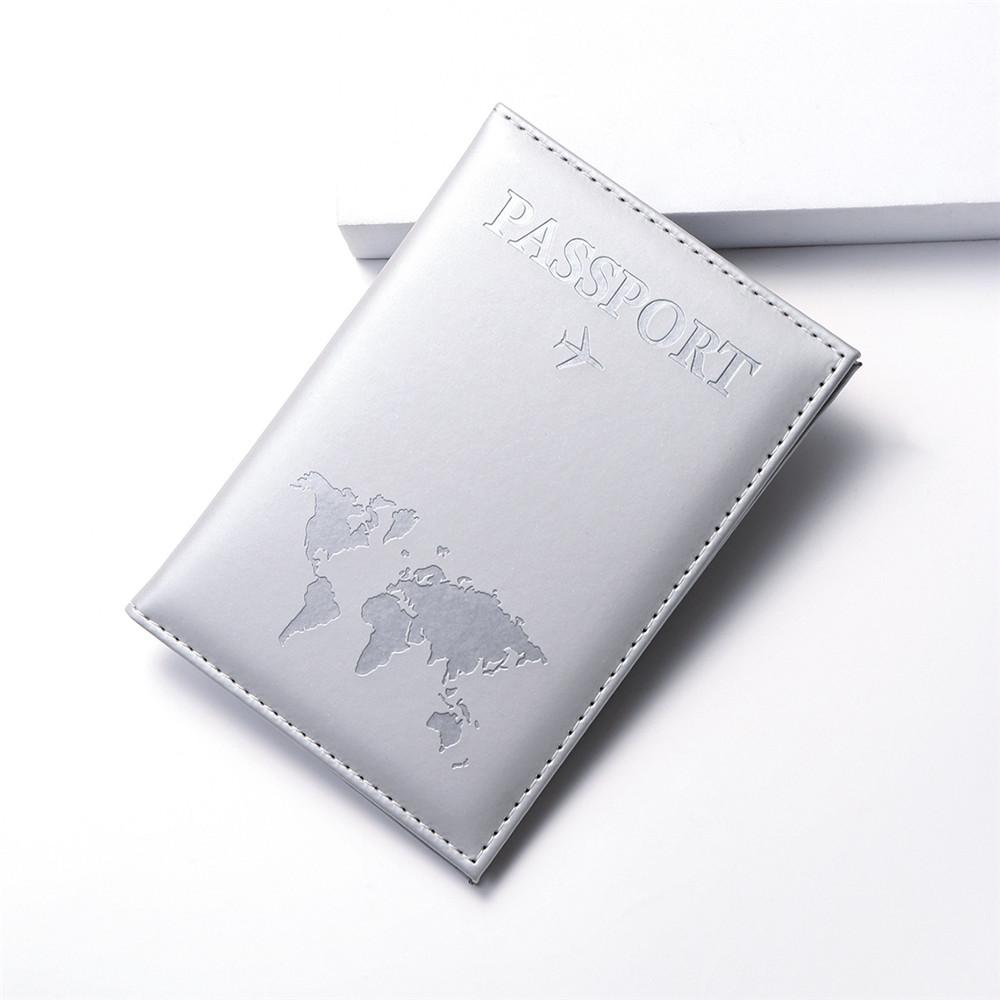Women Men Passport Cover PU Travel ID Credit Card Holder Pouch Travel Accessory