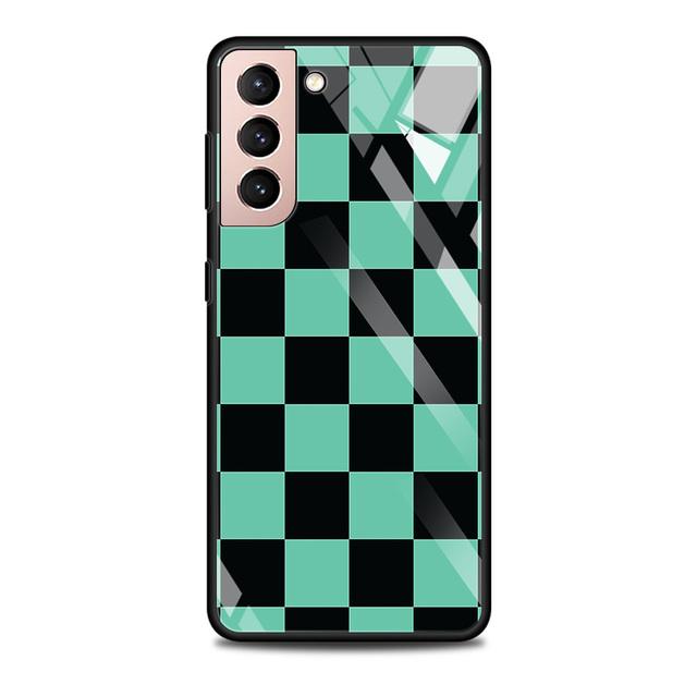 Стеклянный чехол для Samsung Galaxy S21 S20 Ultra S10 Plus Lite S20fe 5g S10e S9 S8, бампер, чехол, чехол, аниме, убийца демонов, цвет