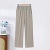 Mom's Summer Pants Grandma's Thin Cropped Pants Women's Pants High Waist Straight Leg Loose Grandma Pants