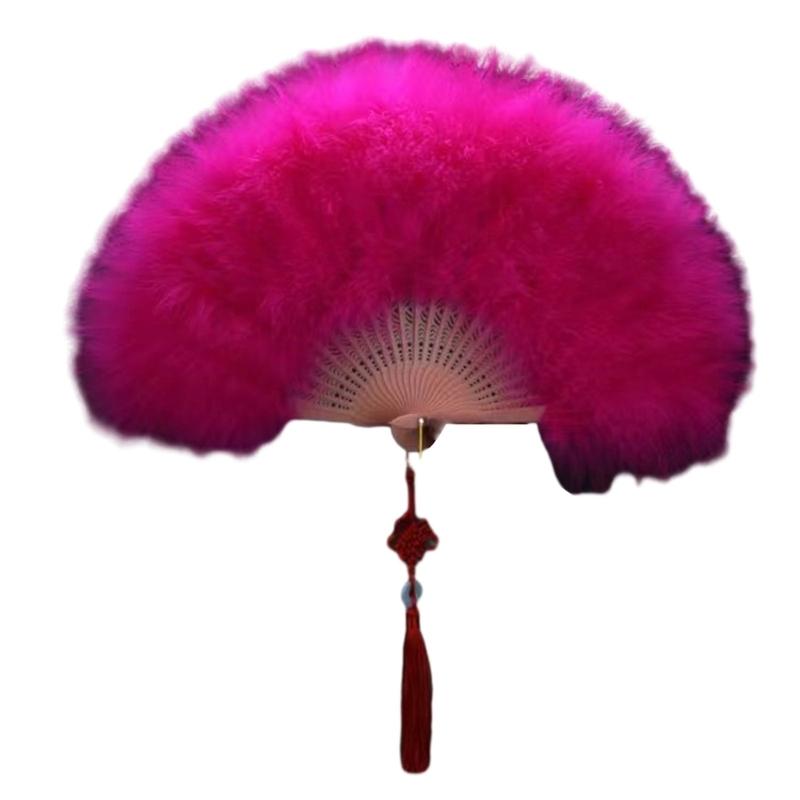 Vintage Feather Fan Women Feather Fan Lightweight Handheld Fans Convenient for Travel and Parties