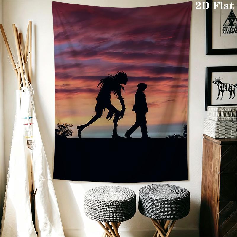 Death Note Iron Heart Wing Tapestry Background Cloth Fashion Print Christmas Gift Soft Wall Decoration