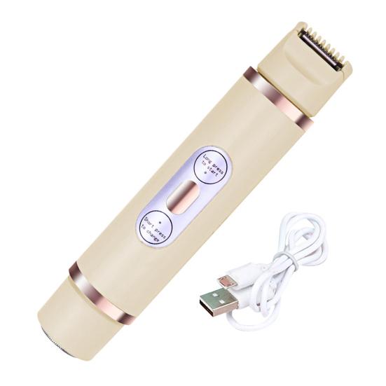 Женская электробритва USB перезаряжаемая двойная головка IPX7 водонепроницаемая портативная для лица, тела, зоны бикини, рук, ног, эпилятор, бритва, триммер