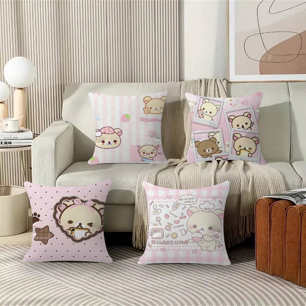 Cartoon Bear Claw Cute Rilakkuma Personalized Picture Text Home Decorative Pillows Household Gifts 45x45cm