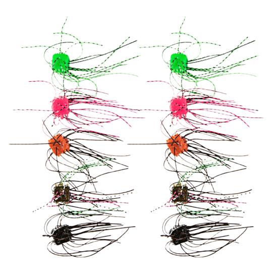 10 шт. 1,4 см/4 г мягкие приманки в форме кубиков с юбкой, медленно тонущие цветные искусственные приманки из ПВХ для ловли пресноводного соленого окуня, сома, рыболовные принадлежности