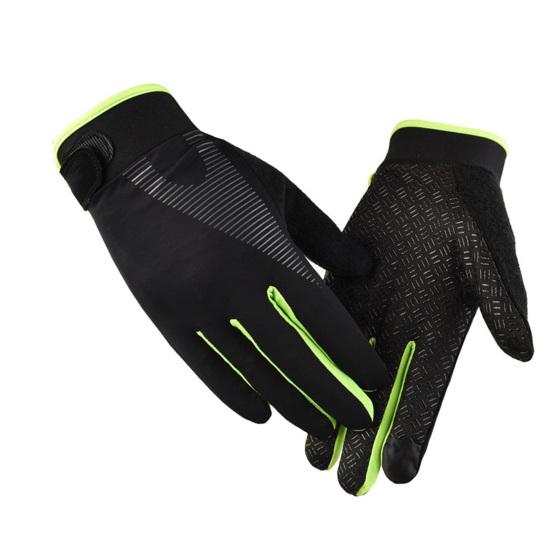 1 Pair Ice Silk Gloves Full Finger Breathable Unisex Outdoor Sports Touch Screen Climbing Fitness Bicycling Gloves for Weight Lifting Exercise