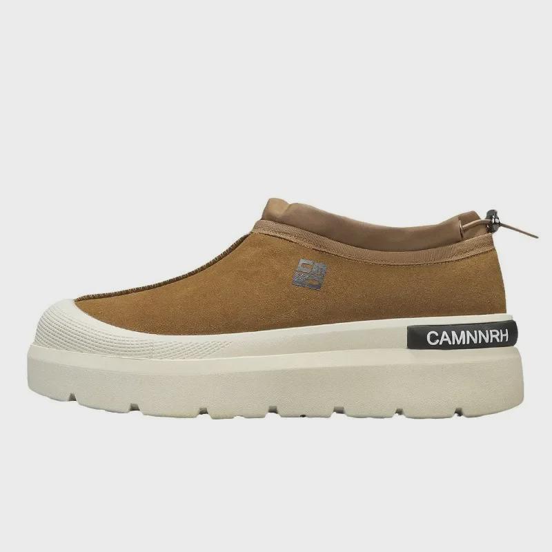 Мужские зимние полуботинки Plus Velvet Warm Cotton Low-Top - Толстая подошва, тренд для активного отдыха, рабочая одежда, 5 сезонов