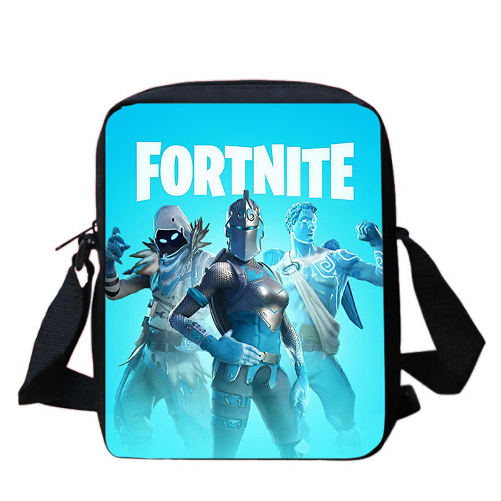 Милая мультяшная сумка через плечо Fortnite, Унисекс, Для детей 5-8 лет, Легкая сумка-органайзер с принтом для начальной школы