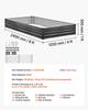 2 Pack Galvanized Raised Garden Beds, 2400 x 1200 x 300 mm, Rectangular Metal Planter Boxes Kit Outdoor, Elevated Planting Box with Gloves, Alu-Zinc,
