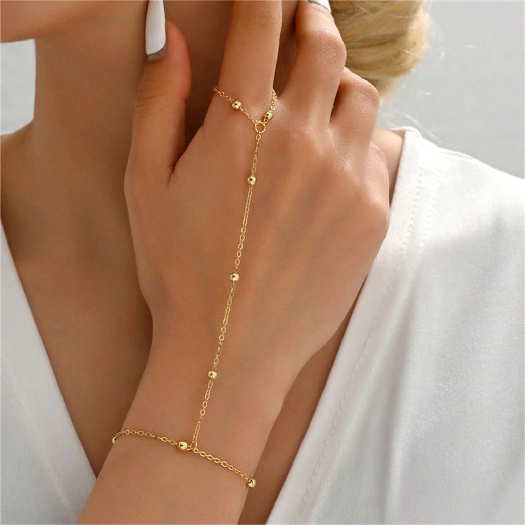 Hand Chain Bracelet Ring Bracelet Hand Chain Gold Bracelets For Women Finger Chain Bracelet With Set For Women
