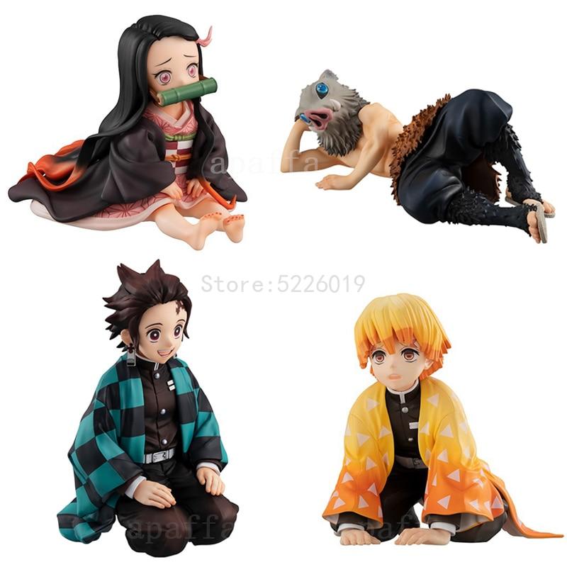 Kimetsu No Yaiba Аниме Фигурка Серия Камадо Тандзиро Экшн-фигурка Клинок, рассекающий демонов Агацума Зеницу Фигурка Модель Кукла Подарок
