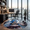 Jinx Printed Round Rug Carpet Chair Rug Area Rug Entryway Doormats,for Office Chair Living Room Bedroom Kitchen Room.