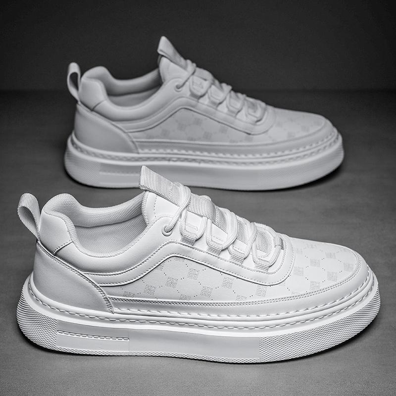 Модные мужские повседневные туфли на платформе с толстой подошвой из кожи белого цвета, мужские кроссовки для занятий спортом на открытом воздухе Zapatillas Hombre