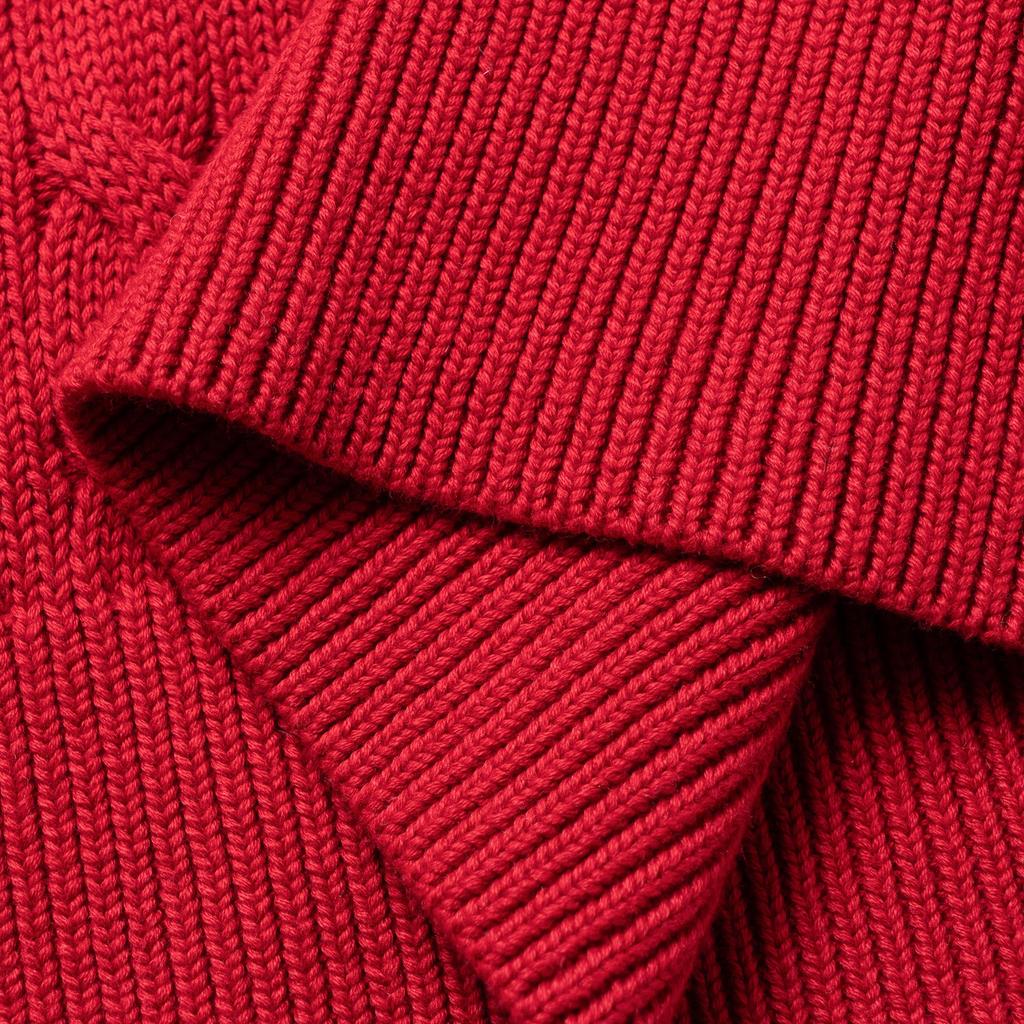 Polo Ralph Lauren Solid Color Crew Neck Long Sleeve Single Breasted Cardigan Sweater Women Sweater Red 211892549003