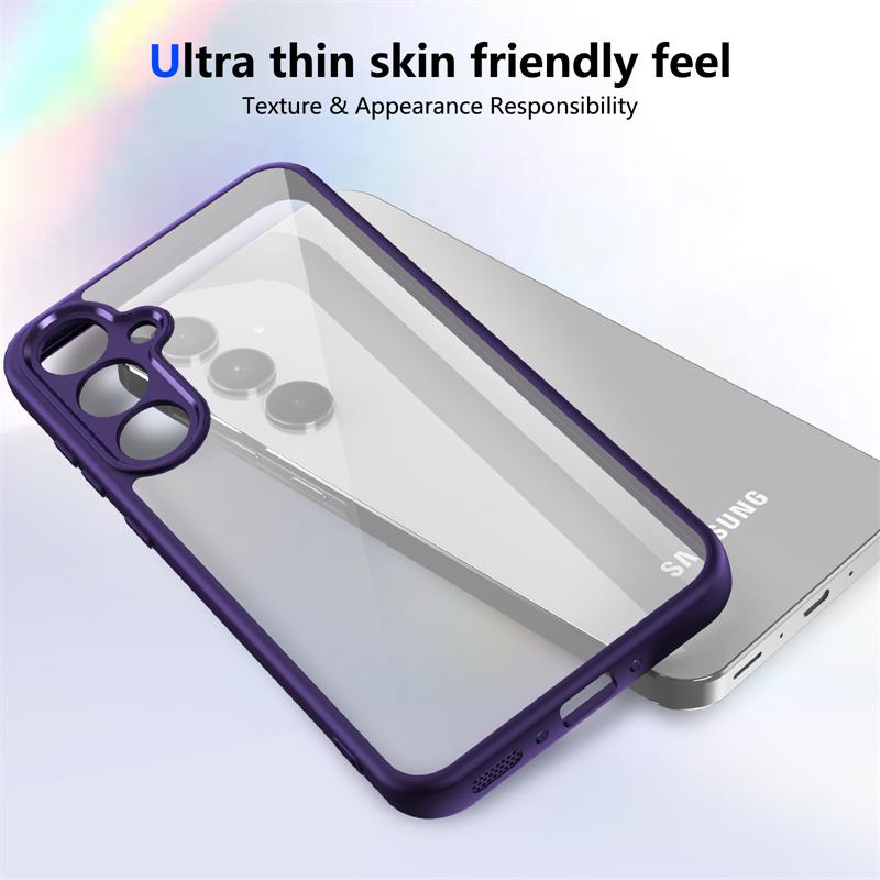 Высококачественный прозрачный акриловый чехол для Samsung iPhone Xiaomi Redmi для Samsung Galaxy A35 A55 A25 A15 A54 A34 A24 A14 A26 чехол силиконовый TPU