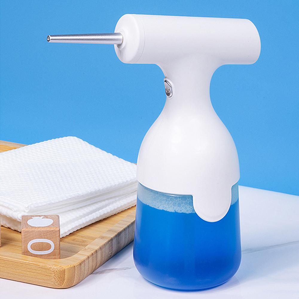 Электрический дозатор мыла, перезаряжаемый распылитель пены с 2 насадками, настенное крепление, многоразовый пенопласт