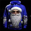 Mens Santa Claus Hoodie Sweatshirt Long Sleeve - Breathable for Spring & Autumn Sports - Durable, Comfortable Christmas Top