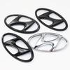 3D ABS Car front grille trunk Logo Sticker For Hyundai I10 Elantra Getz Sonata XG Tucson Terracan  Coupe Trajet Matrix Emblem bw1