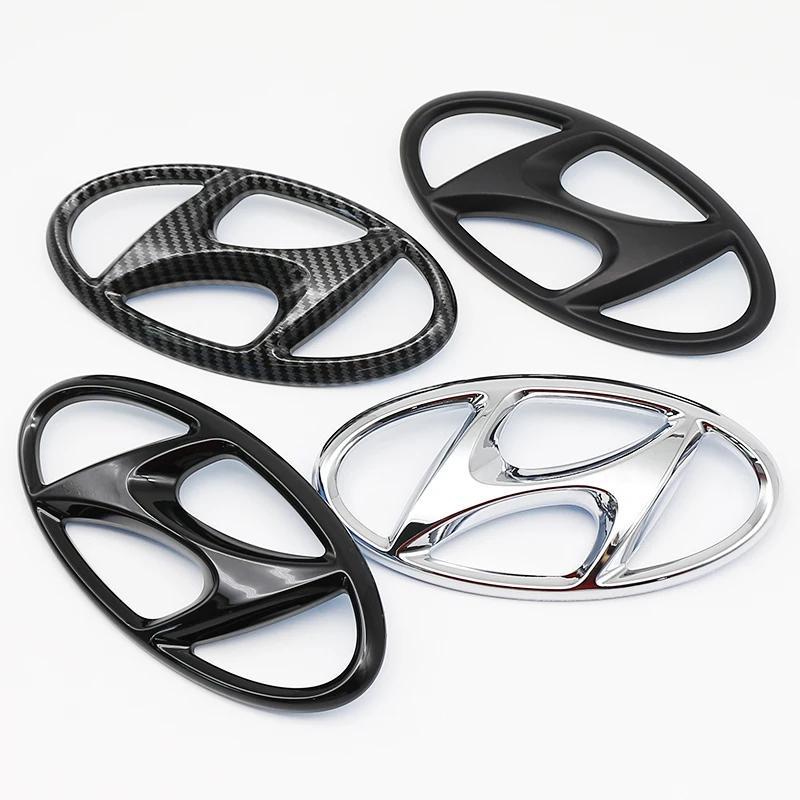3D ABS Car front grille trunk Logo Sticker For Hyundai I10 Elantra Getz Sonata XG Tucson Terracan  Coupe Trajet Matrix Emblem bw1