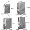 Compression Bag Travel Pouch Volume Down Travel Packing Clothes Storage with Handle (Ash Gray)