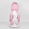 Парик для косплея Encore Game Long Pink White Highlights Unisex Термостойкие синтетические волосы Хэллоуин Аниме Парики + Шапочка для парика