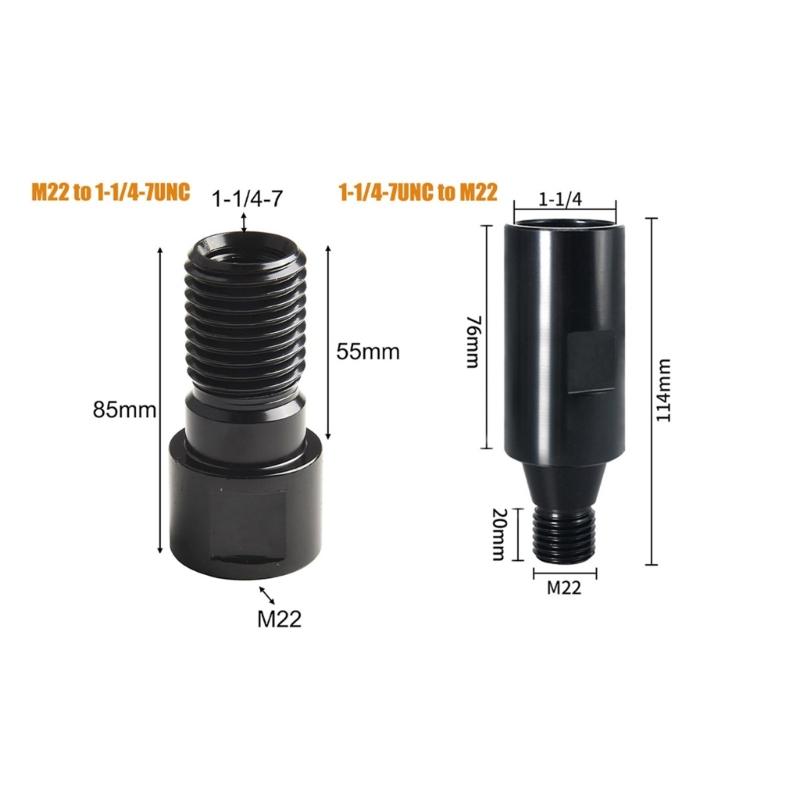 Устойчивые к коррозии коронки Переходник для сверла M22 на 1-1/4 7UNC Сплав 40CR Высокая прочность Легкая установка