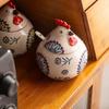 Керамическая банка для специй 400 мл в форме петуха, банка для печенья с крышкой, ручная роспись с цветочным узором, кухонный контейнер для хранения соли, сахара, перца и закусок