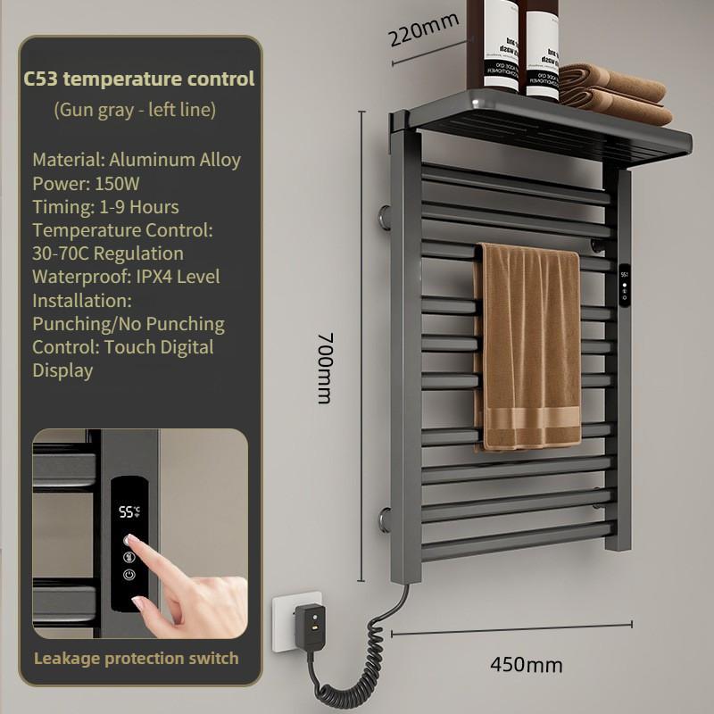 Электрическая сушилка для полотенец Бытовая Интеллектуальная Постоянная Температура Сушка Ванная Комната Полка для полотенец Сенсорное Управление Стеллаж для хранения