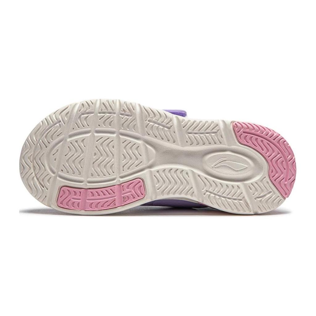 Li-Ning Cloud Non-Slip Shock Absorbing Wear-Resistant Breathable Kids Casual Shoes Kids Sneaker White Purple YKNU040-10