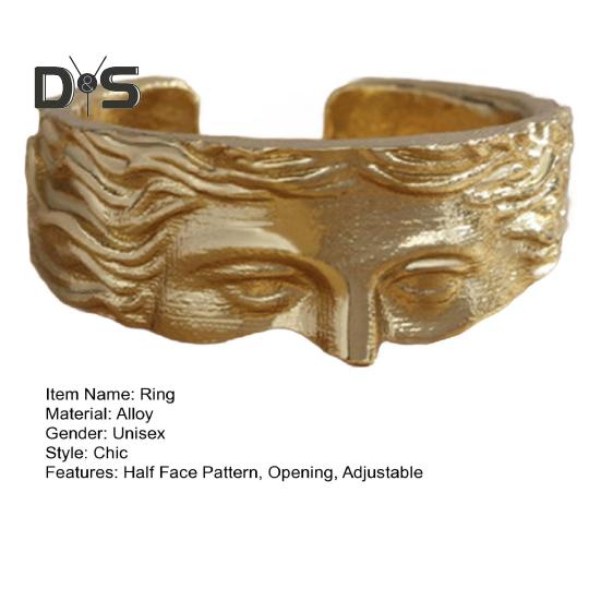 Кольцо унисекс из полированного сплава с изображением богини Венеры, регулируемое кольцо для вечеринки, свидания, повседневной жизни, ювелирные изделия на палец