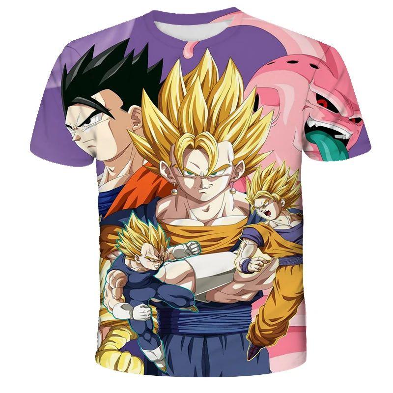 Мужская футболка Dragon Ball 2026 для взрослых, летняя, с коротким рукавом, детская