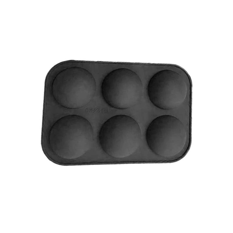 6Grids Silicone Mold Semicircle Pudding Mold Baking Cake Soap Cookie Mould Round Shape Chocolate Making Tool Kitchen Accessories