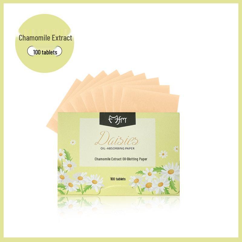 Portable Summer Fresh Facial Oil Blotting Papers with Plant Fragrance - 100 Sheets