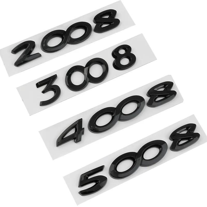 2026 Hot Car Sticker For Peugeot 2008 3008 4008 5008 3D ABS Silver Black Logo 2008 3008 4008 5008 Emblem Car Badge Trunk Decal S
