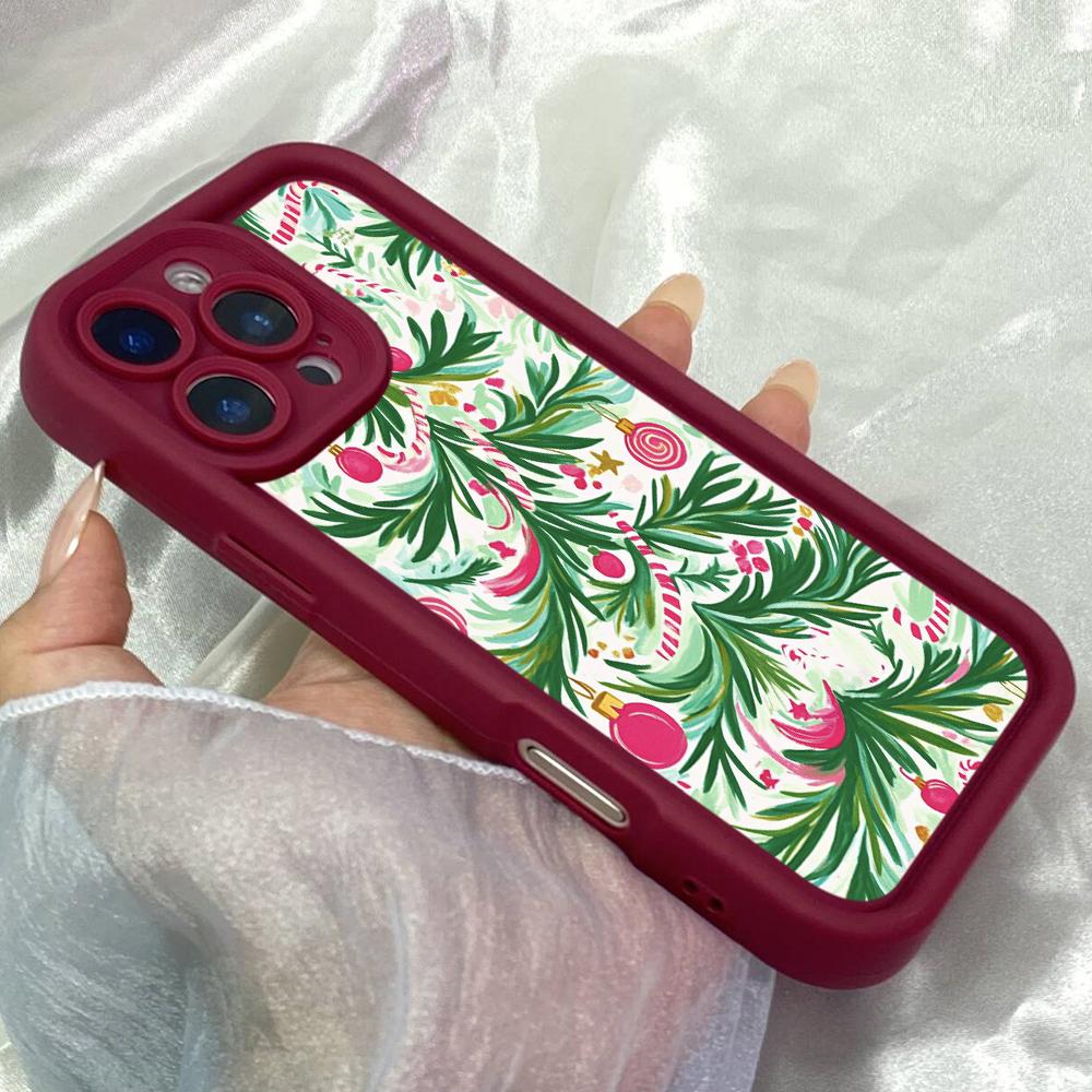 JT336 Веселый яркий Рождество для iPhone 17 16 15 14 13 Pro Max Samsung S26 S25 Ultra A17 A16 A07 A56 Xiaomi 15T Redmi 15c Note 14 Мягкий чехол