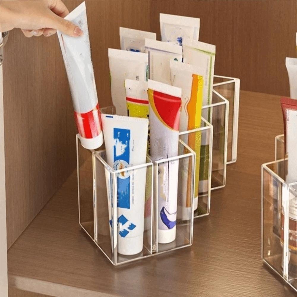 Transparent Divided Storage Pen Holder Fish-Shaped Cosmetics Storage Rack Bedroom Storage