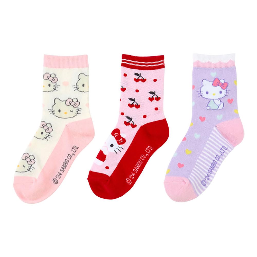 Sanrio Детские носки Sanrio, комплект из 3 пар носков Hello Kitty, персонаж Hello Kitty 455245 SANRIO (САНРИО) 16-18см