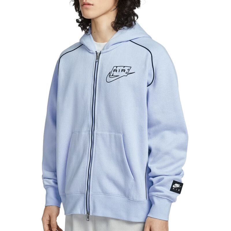 Nike Мужские толстовки Air 407 Синий/Черный с капюшоном Умеренный кардиган IF1275-407