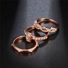3Pcs/Set Infinity Rings Set Women Girls Crystal Twist Ring Couples Female Engagement Wedding Jewelry