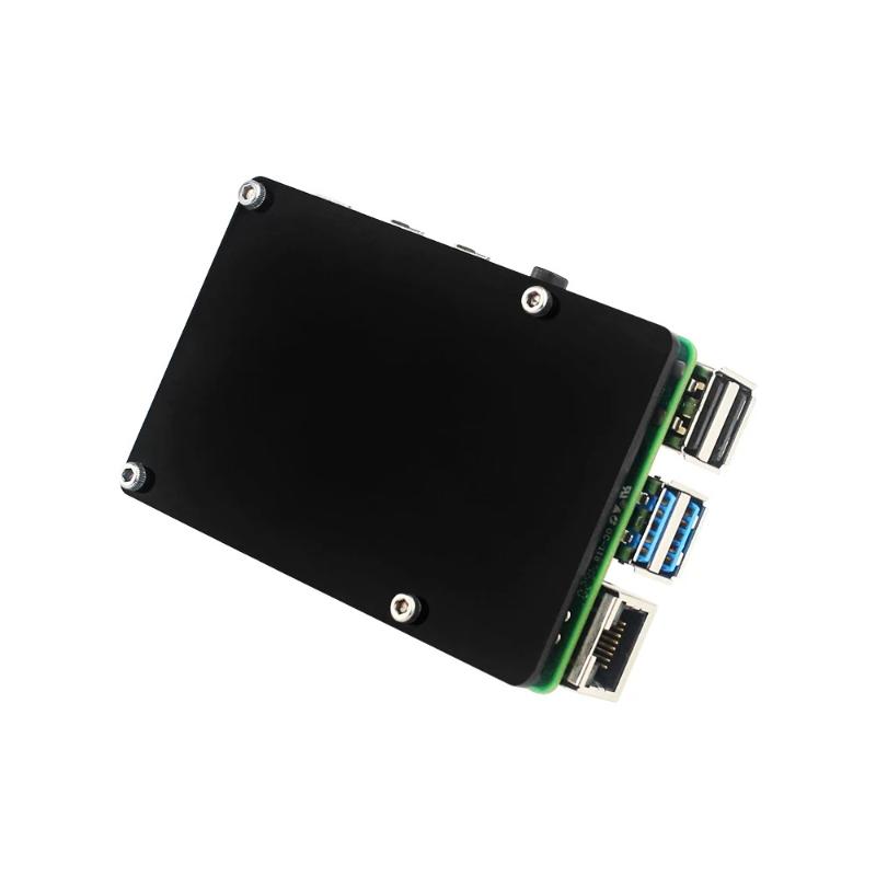 Для Raspberry Pi 4 Медный радиатор Защитный корпус Пассивный охлаждающий щит Для Pi 4B Мод Металлический внешний корпус Комплект