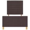 Bed Frame with Headboard Dark Brown 90 x 190 cm Fabric